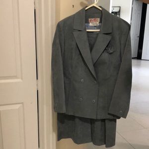 Blue suede suite size says 16,  medium size 12